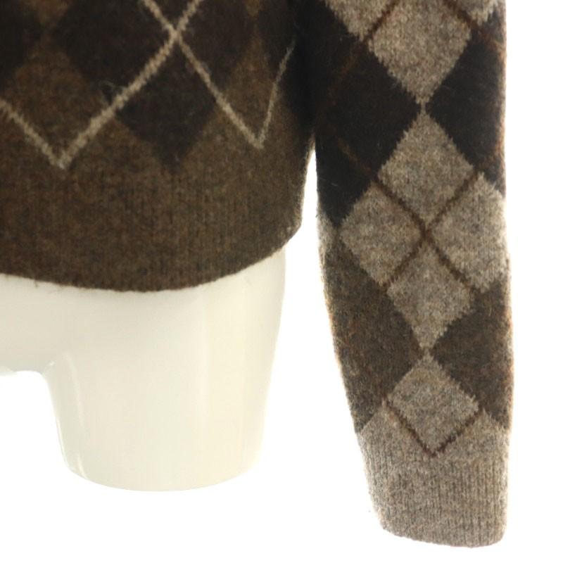 ZARA ザラ アーガイル柄ニットカーディガン ZARA ザラ アーガイル柄 クルーネック カーディガン ニット 長袖