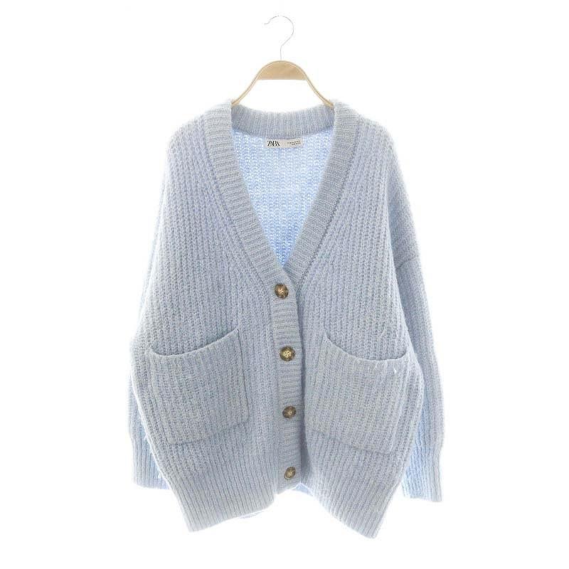 新品 ZARA ウール&amp;アルパカブレンドカーディガン Mサイズ ZARA - 新品 ZARA ウール&アルパカブレンドカーディガン Mサイズの通販
