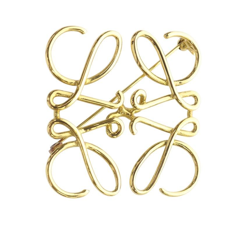 LOEWE（ロエベ） アナグラムブローチ ゴールド色 /SR8 □SH □OH