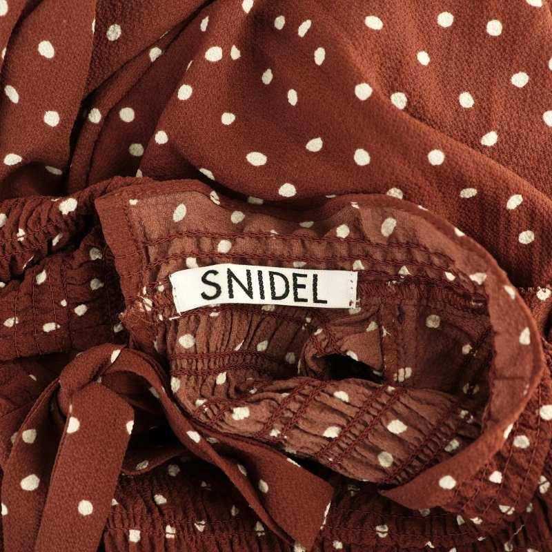 SNIDEL（スナイデル） シャーリングフリルドットワンピース 