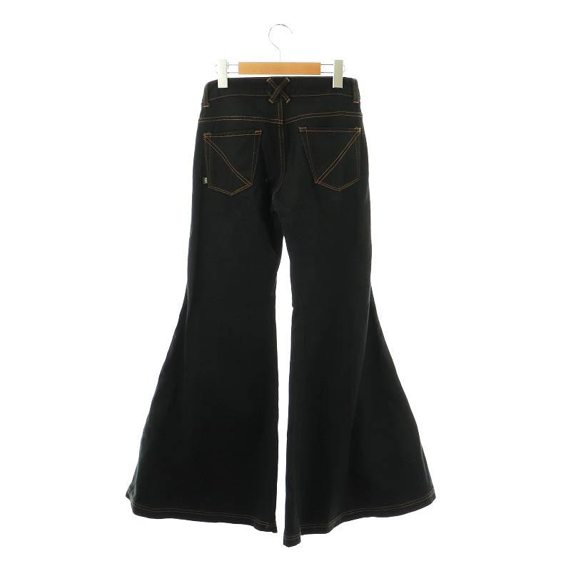 パメオポーズ PAMEO POSE Psychedelic Pants Black フレアパンツ 