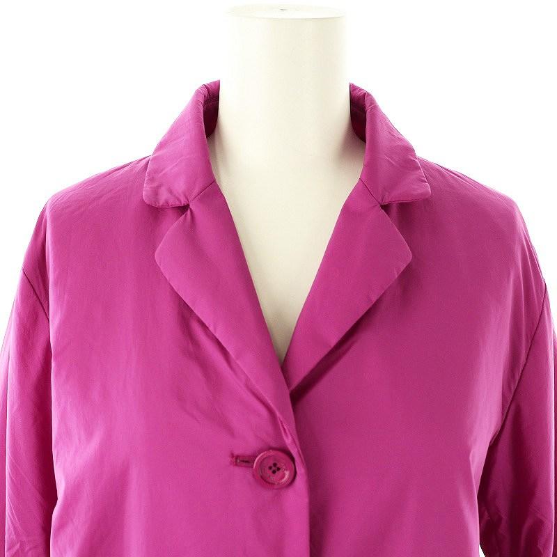 【中古】ヘルノ HERNO 中綿ジャケット テーラード ナイロン 42 マゼンタピンク /ES ■OS レディース ヘルノ HERNO 中綿ジャケット テーラード ナイロン 42 マゼンタピンク