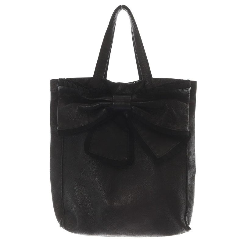 レディース 【未使用】RED VALENTINO レザー トートバッグ 黒 2way
