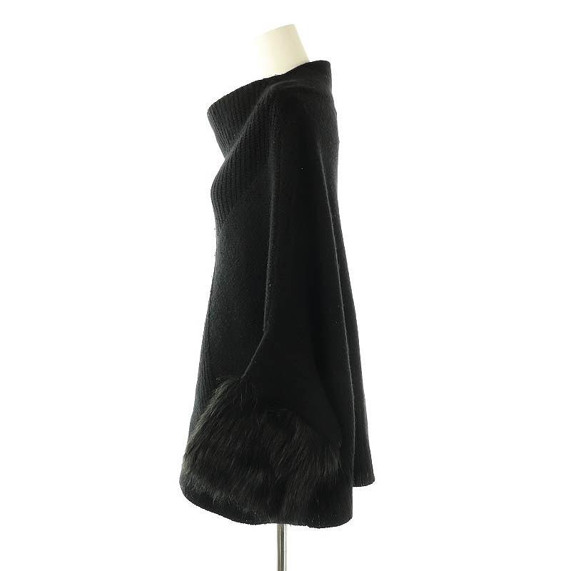 アダワス ADAWAS フェイクファー ニット ポンチョ プルオーバー