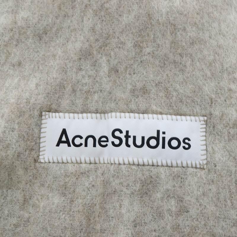 Acne Studios グレー フリンジ マフラー アクネ ストゥディオズ Acne Studios ストール マフラー