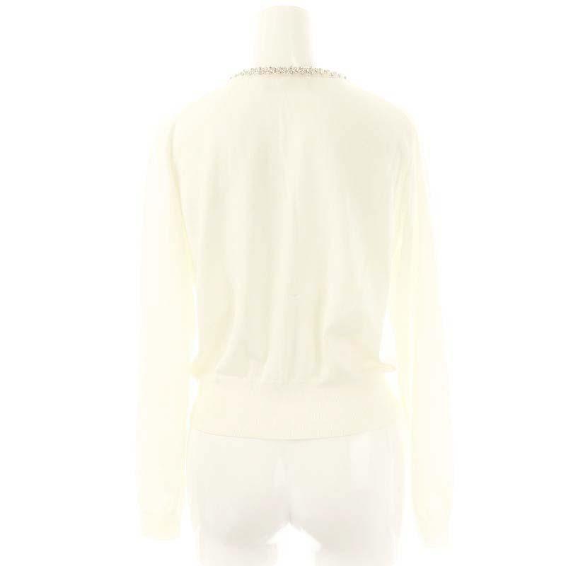 セルフォード 25SS シルクブレンドビジューネックカーディガン ニット セルフォード CELFORD 25SS シルクブレンドビジューネックカーディガン