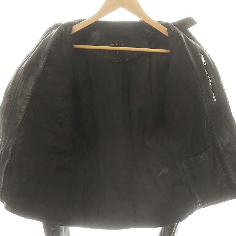 【中古】ラグ&ボーン RAG&BONE シングルライダースジャケット ジップアップ XS ブラック /DO ■OS ■SH メンズ ラグ&ボーン RAG&BONE シングルライダースジャケット ジップアップ XS
