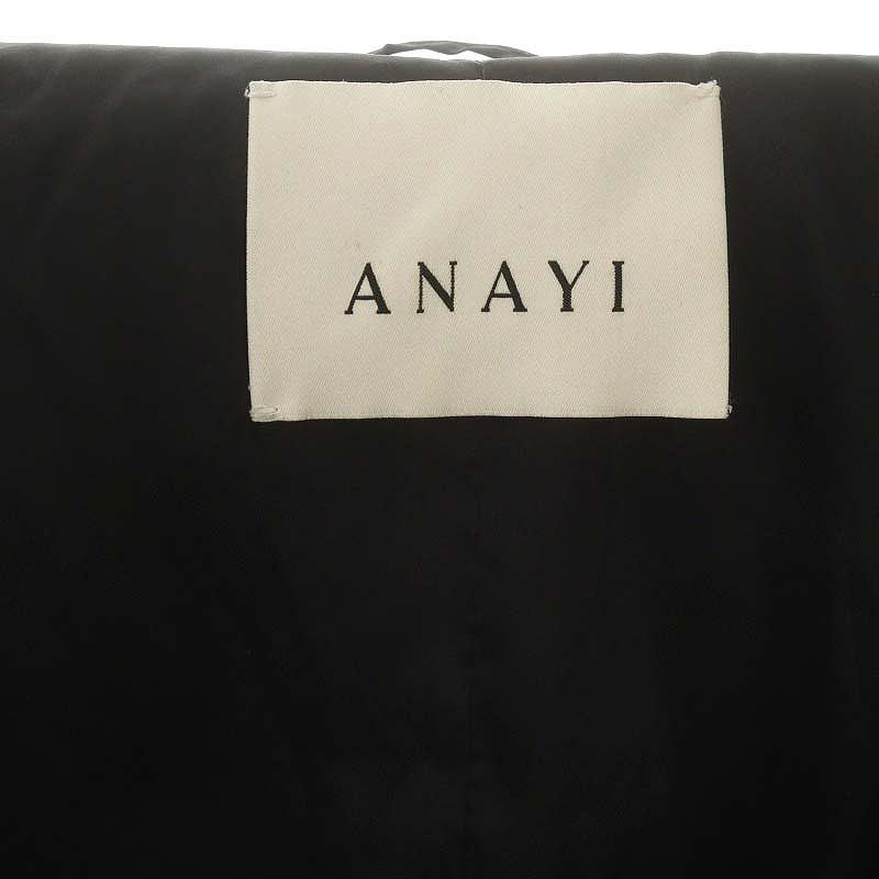 【中古】アナイ ANAYI ロングダウンコート ジップアップ 36 紺 ネイビー /AT ■OS レディース アナイ ANAYI ロングダウンコート ジップアップ 36 紺 ネイビー /AT