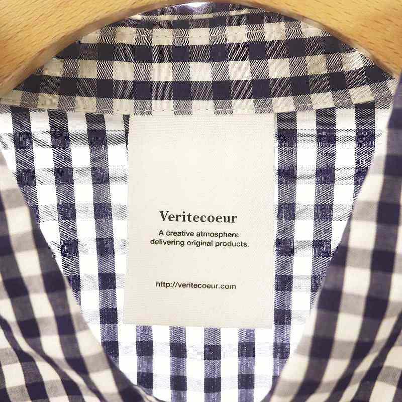 ヴェリテクール Veritecoeur コットンワイドロングシャツ ギンガム