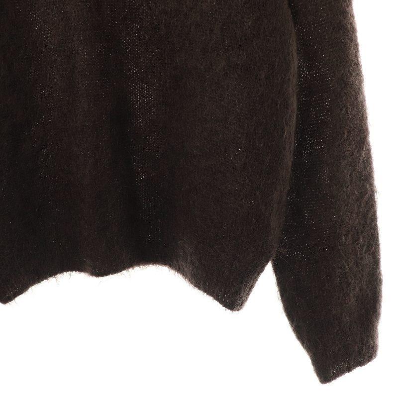 オーラリー ニット ポロシャツ 黒 ウール