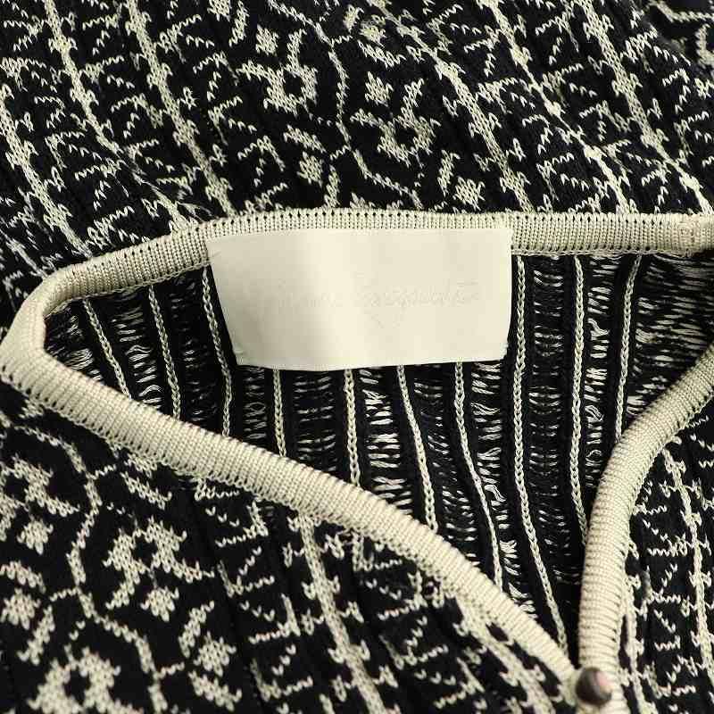 マメクロゴウチ Mame Kurogouchi Rib Jacquard Pedicel Knit Dress