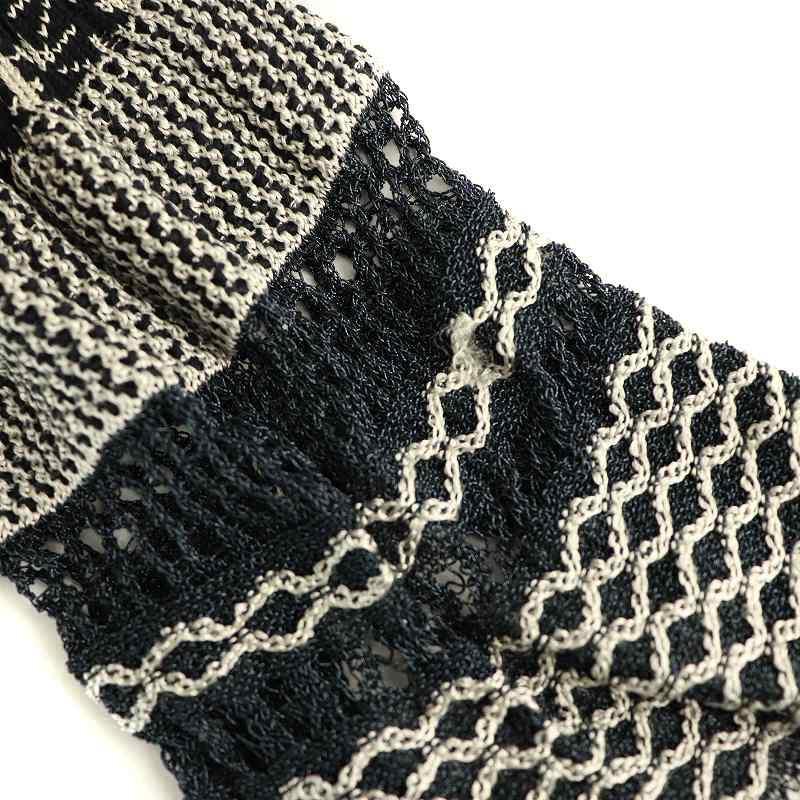 マメクロゴウチ Mame Kurogouchi Rib Jacquard Pedicel Knit Dress