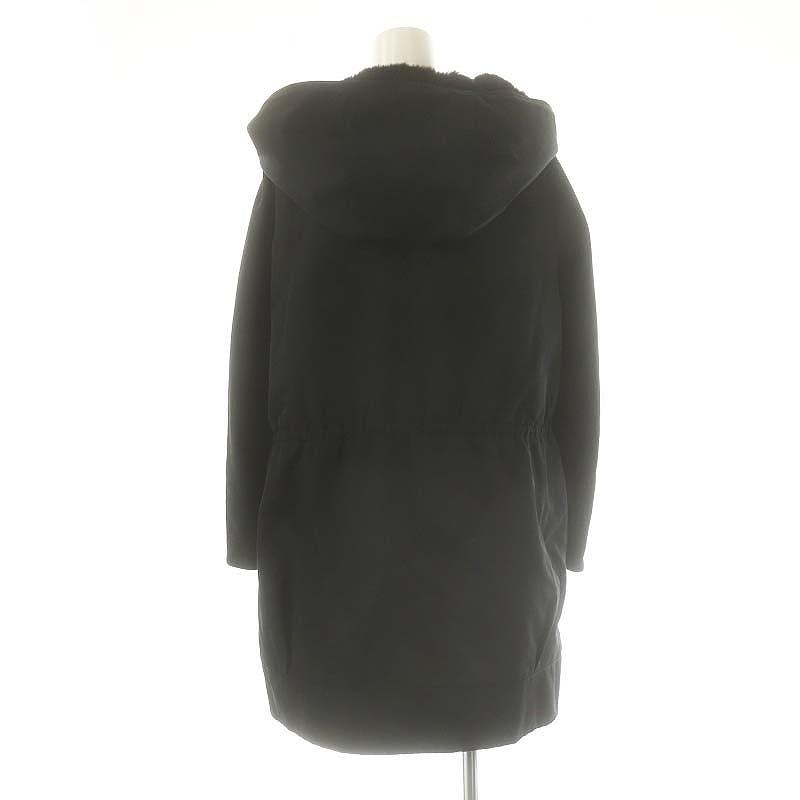 S Max Mara 黒 ロングコート ファー付き S MAXMARA（エスマックスマーラ） Sマックスマーラ 'S Max Mara ファー