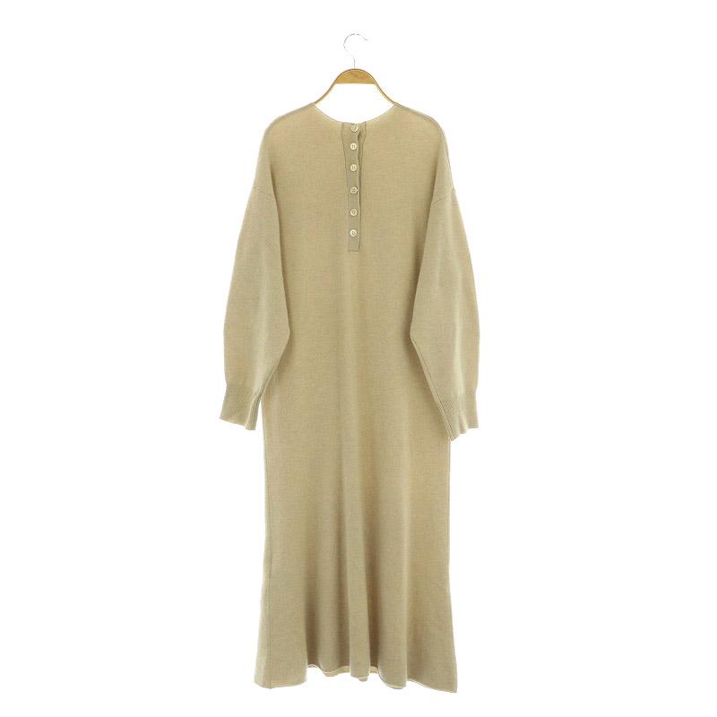 プラージュ Plage 19AW semi flare ニットワンピース ロング 長袖 2WAY