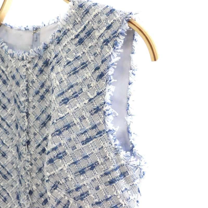 アナイ ANAYI Eternal Line 2025 ミックスツイードフレアワンピース