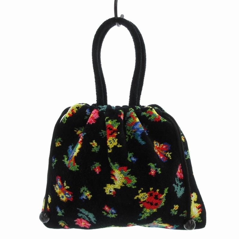 美品 フェイラー ハイジ ハンドル付き巾着バック ハイジペイズリー
