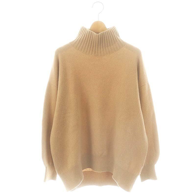 MARK&LONA ニットセーター ベージュ 40 日本製 スピック&スパン Spick&Span カシミヤウールハイネックプルオーバー