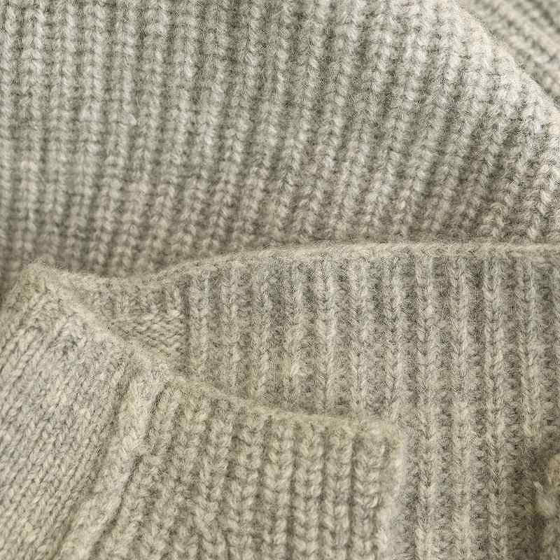 美品✨セオリーリュクス モックネックプルオーバー　ニット　グレージュ 美品✨セオリーリュクス モックネックプルオーバー ニット グレージュ