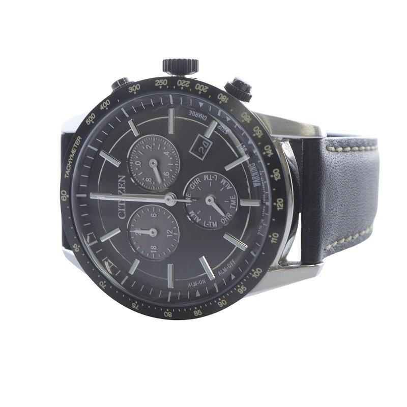 シチズン CITIZEN ジャンク品 エコドライブ SS ブラック文字盤