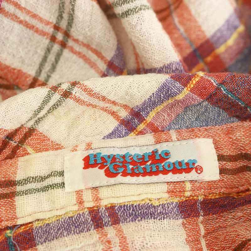 HYSTERIC GLAMOUR（ヒステリックグラマー） リス刺繍コットンチェック 