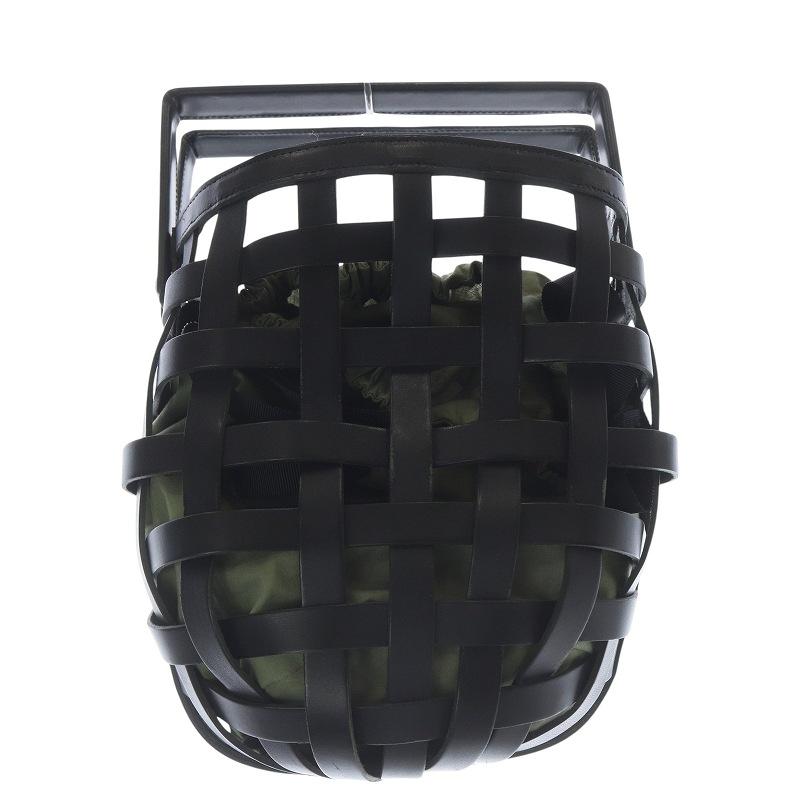 LUDLOW ラドロー かごバッグ カゴ 黒 ラドロー LUDLOW レザー バスケット かごバッグ ハンドバッグ 黒