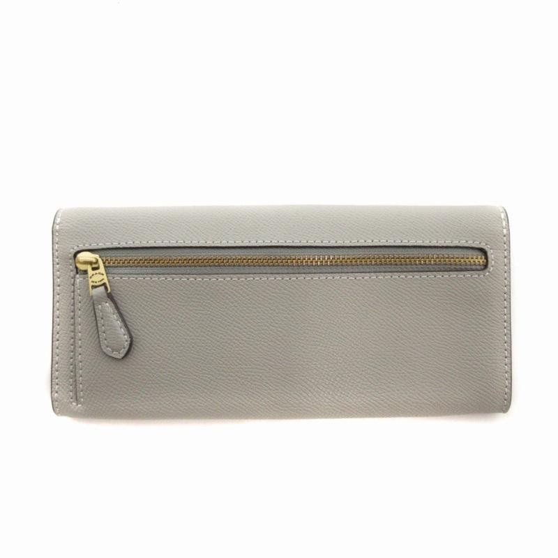 コーチ ウィンソフト 長財布 ロングウォレット レザー グレー C2326 COACH（コーチ） 美品 C2326 ウィン ソフト ウォレット 長財布 レザー