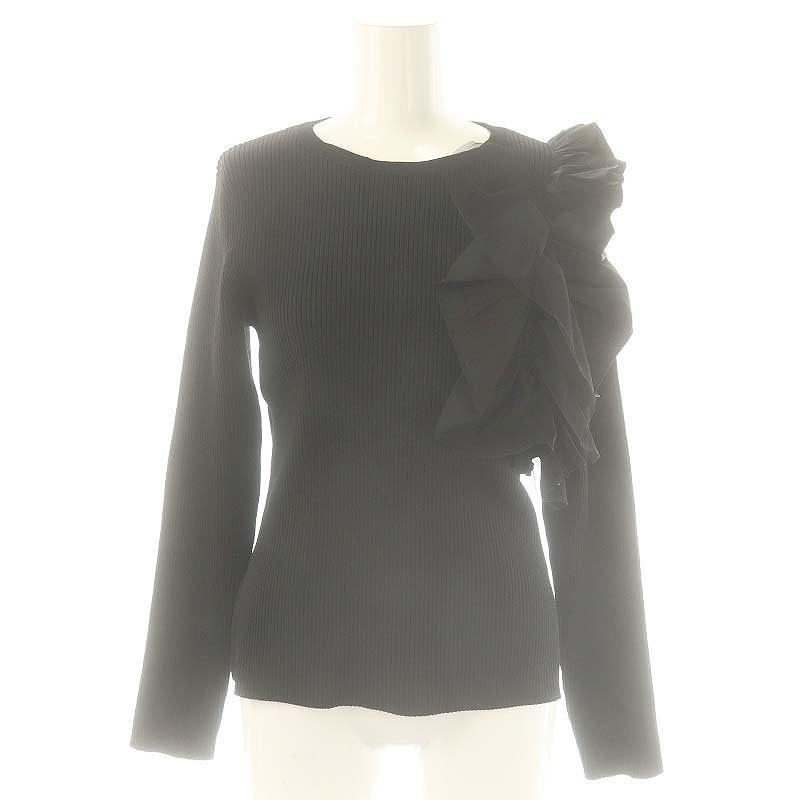 ジャスグリッティー JUSGLITTY 24AW アシメフリルリブニット セーター