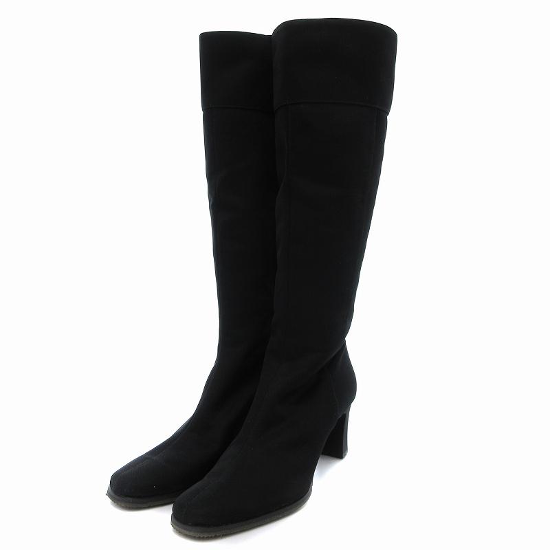 銀座カネマツ 黒レインブーツ 23cm美品 GINZA Kanematsu 銀座かねまつ