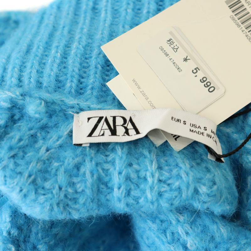 ZARA（ザラ） 未使用品 タートルネックニット セーター 長袖 S 青