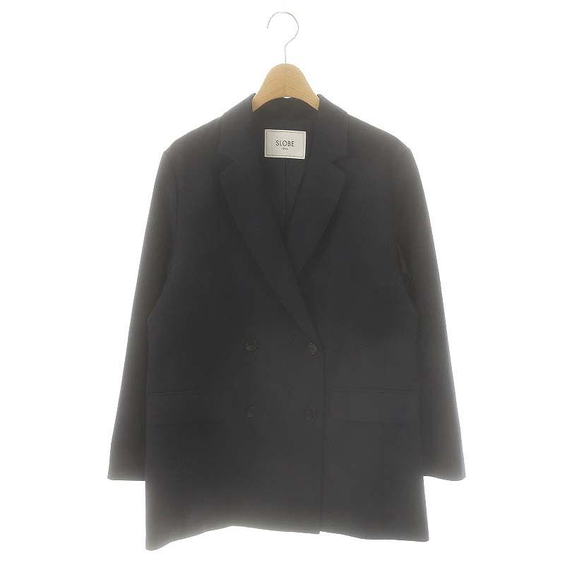 25SS 美品SLOBE IENAツイルダブルブレストジャケット　36 スローブ イエナ SLOBE IENA 25SSツイルダブルブレストジャケット