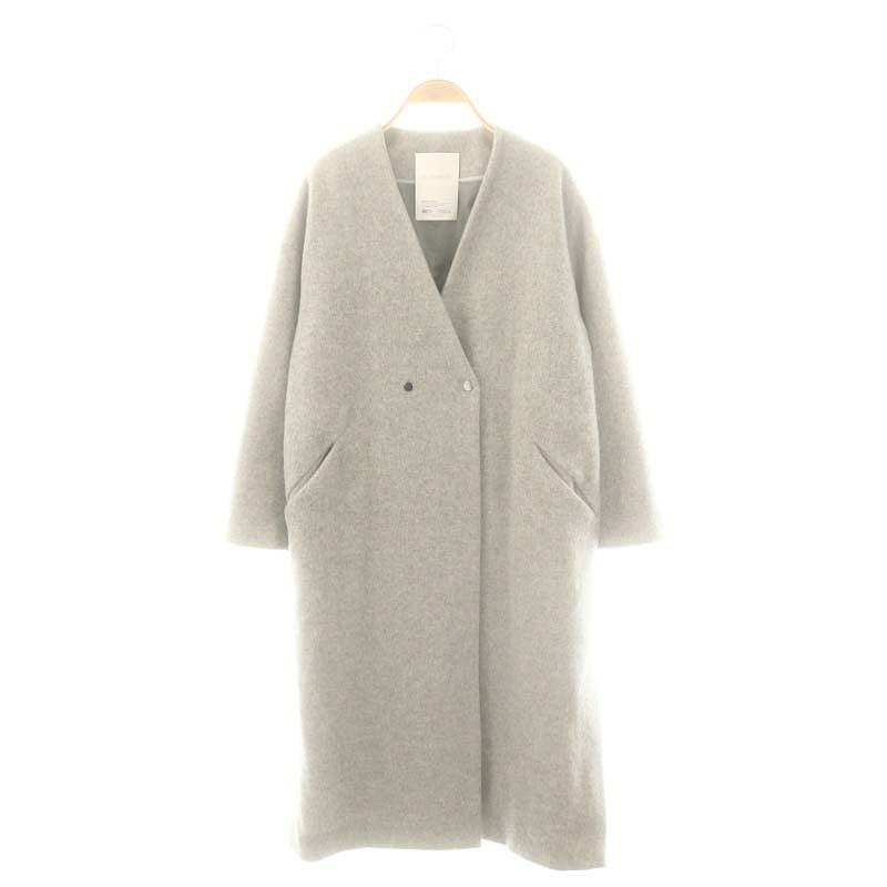 エレンディーク ELENDEEK アンゴラ混ウールノーカラーコート アウター