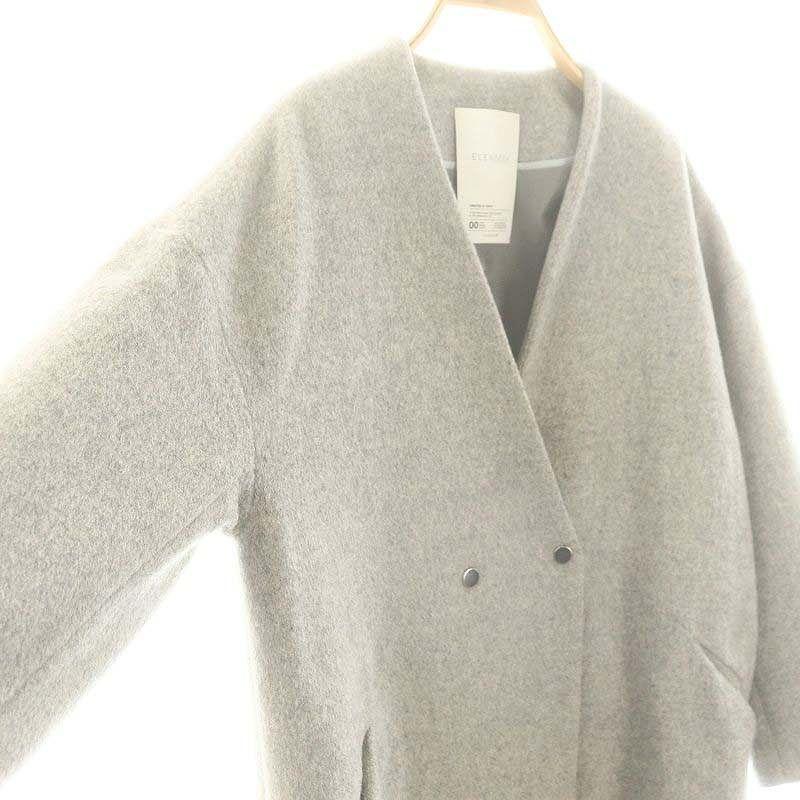 お値下げELENDEEK エレンディーク　ライトグレー ふわふわエコファーコート ELENDEEK エレンディークライトグレー ふわふわエコファーコート