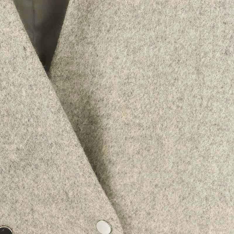 エレンディーク ELENDEEK アンゴラ混ウールノーカラーコート アウター