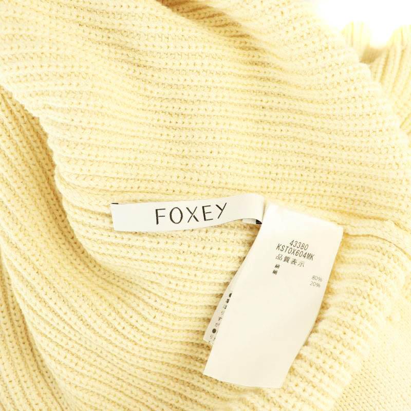 美品✨フォクシー　foxey リネン100%半袖セーター　ニットトップス　L 美品✨フォクシー foxey リネン100%半袖セーター ニットトップス