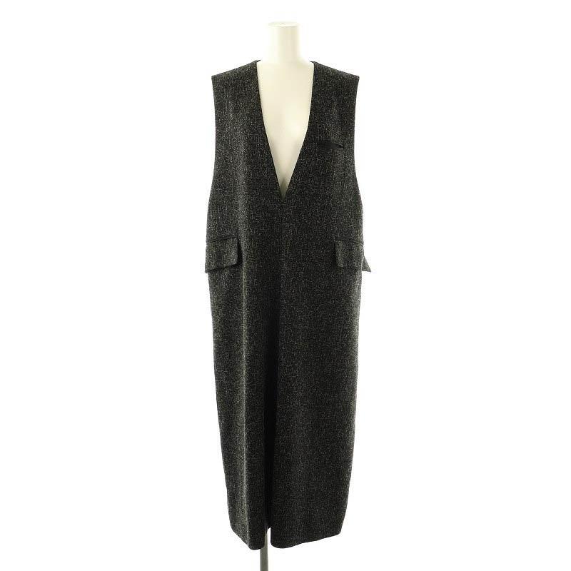 アドーア ADORE 23AW ファインツィードワンピース Vネック スリット 38 