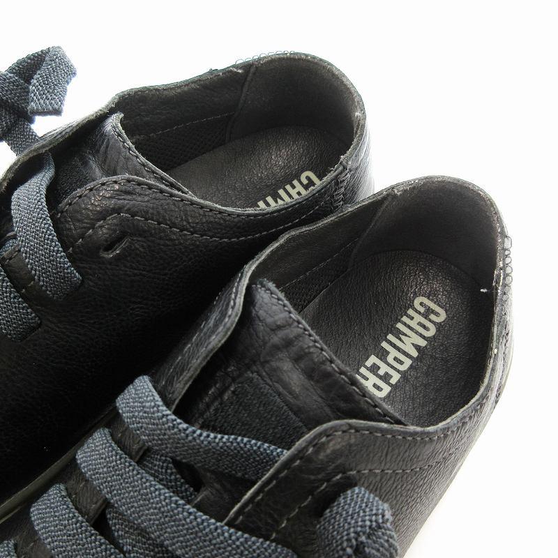 カンペール CAMPER Peu Circuit レザースニーカー シューズ 35 黒 