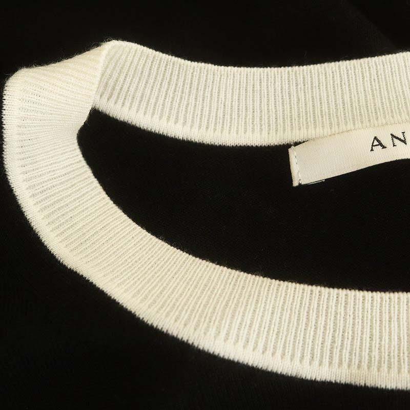 アナイ ANAYI 配色ウールクルーネック プルオーバー ニット