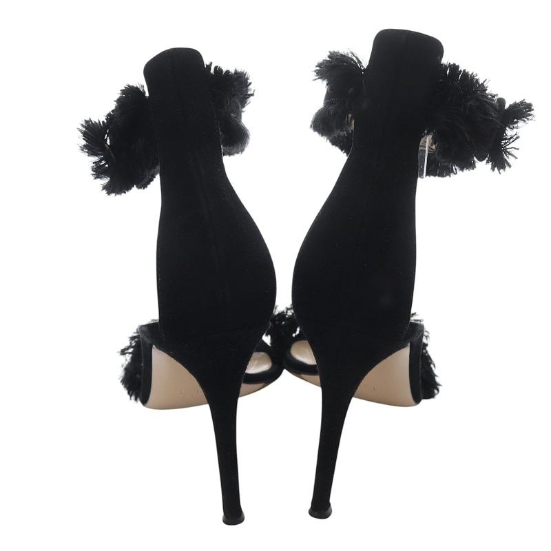 ジャンヴィトロッシ Gianvito Rossi フリンジストラップ ヒール