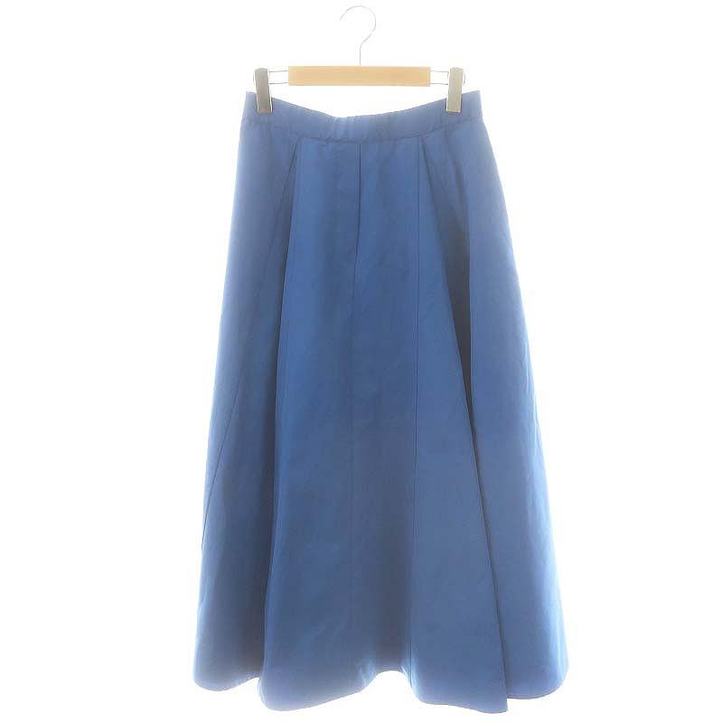 アドーア ADORE 23AW ブライトグログランスカート フレア 38 青 /MI  