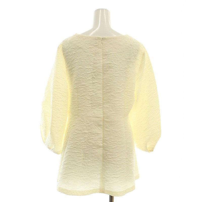 プラステ PLST 24AW ジャカードペプラムブラウス 7分袖 チュニック丈 M 