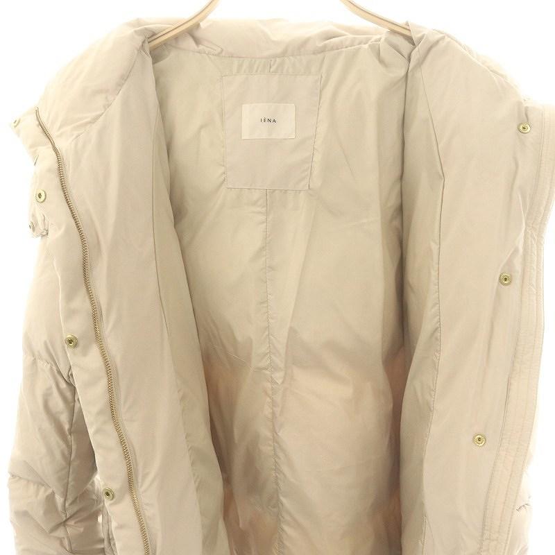 IENA38 リサイクルダウンショートコート　ベージュ イエナ IENA リサイクルダウンショートコート アウター フード付き 38