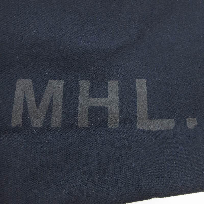 MHL.ロゴバッグ ネイビー MHL./ADJUSTABLE STRAP TOTE