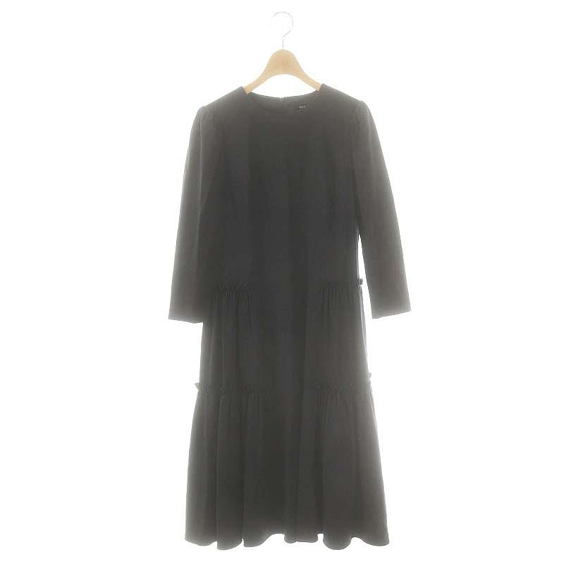 エムプルミエブラック ギャザー切替ワンピース エムプルミエ ブラック M-Premier BLACK 24AW バックギャザー