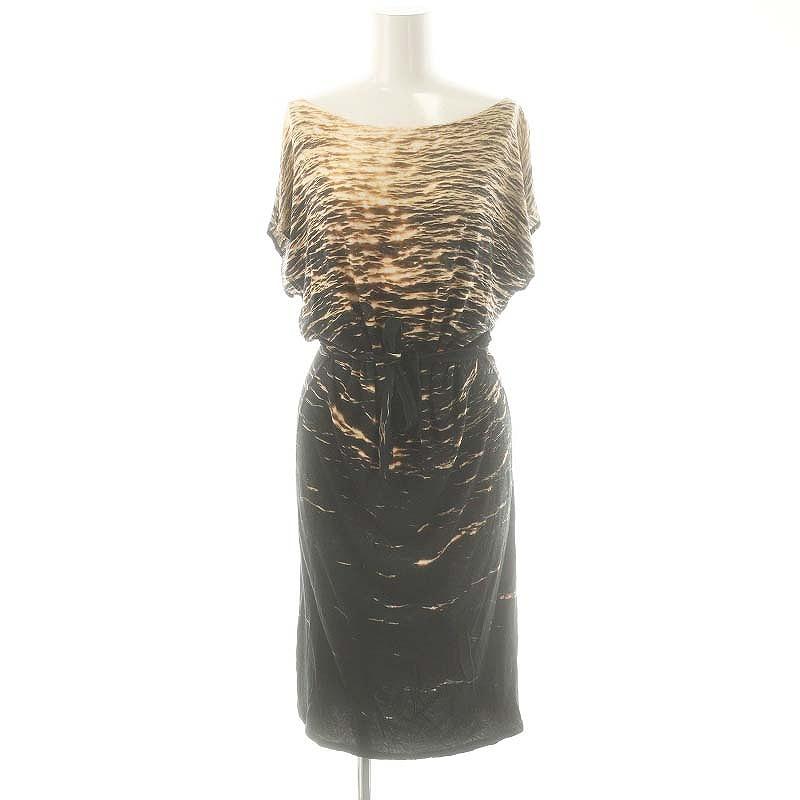 レディース LOOK使用 agnes b. Ma Za Si 孔雀 アートプリントワンピース