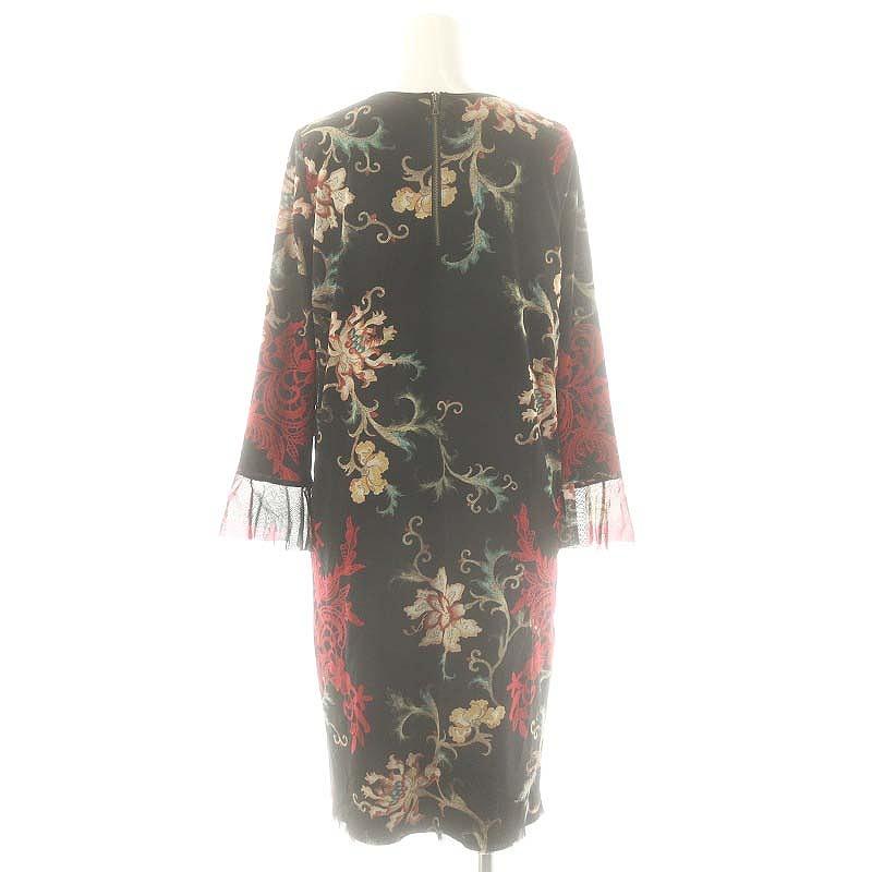 VIVIENNE TAM梅刺繍メッシュ素材ワンピース ヴィヴィアンタムVIVIENNE TAM フラワー刺繍パワーネット切替