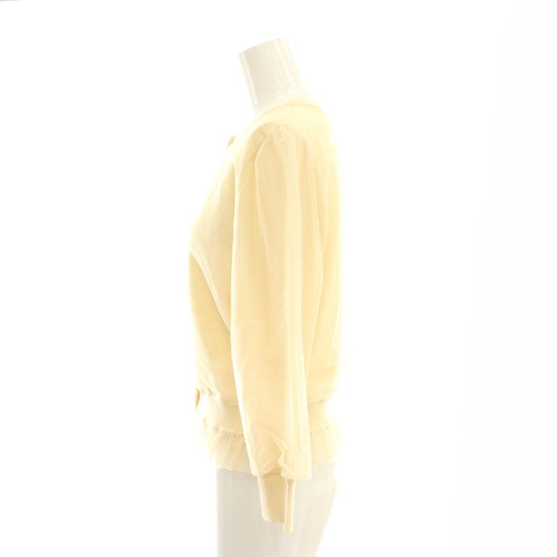 アナイ ANAYI 24AW チュール カーディガン ニット 36 ライトベージュ