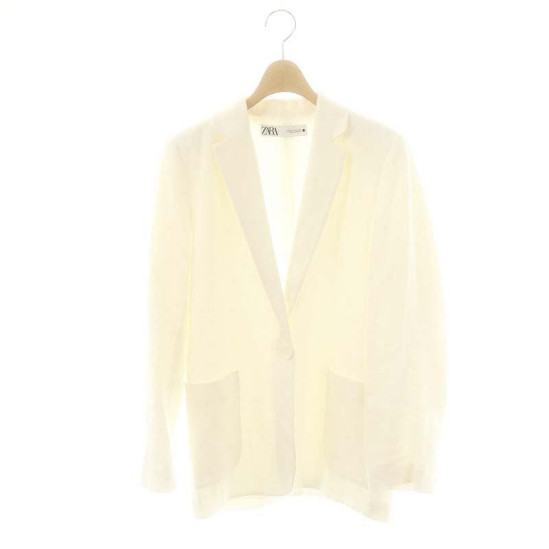 ZARA（ザラ） ZARA 1Bテーラードジャケット リネン XS ホワイト /HK