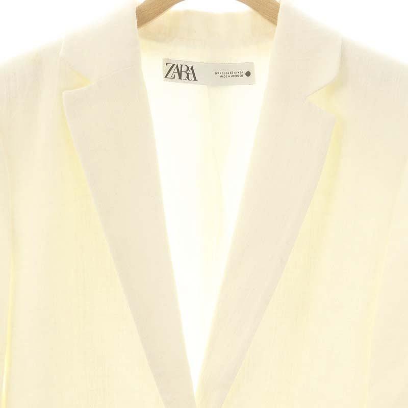 ZARA（ザラ） ZARA 1Bテーラードジャケット リネン XS ホワイト /HK 
