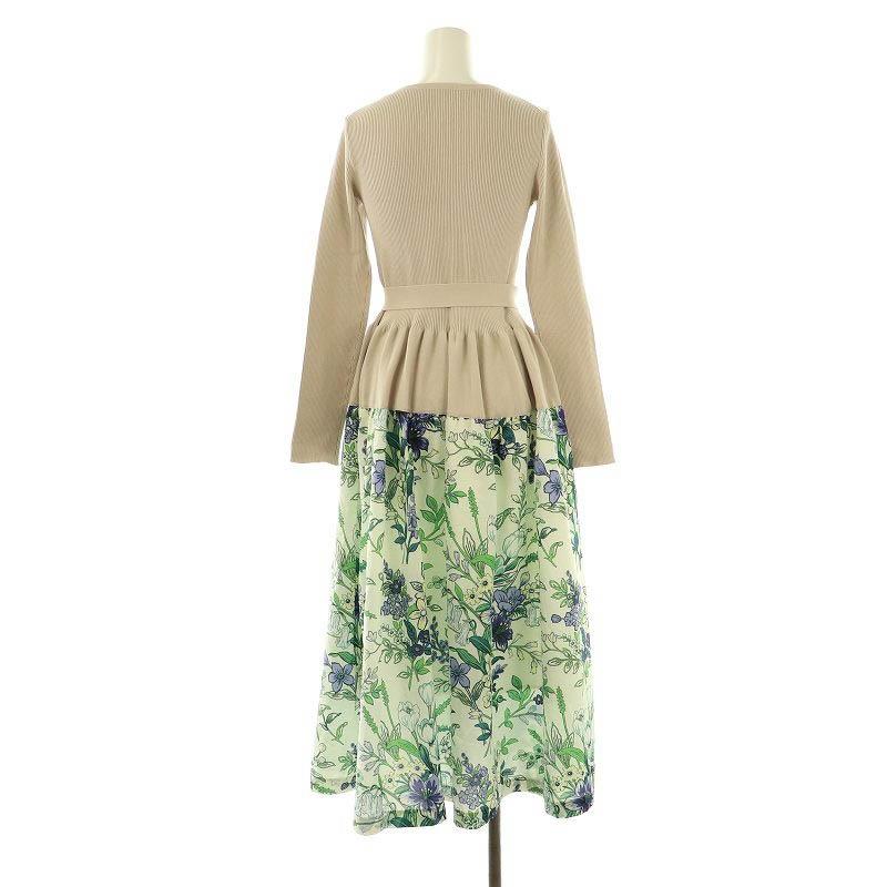 ロングワンピース Diagram ベージュ GRACE CONTINENTAL」 ニット