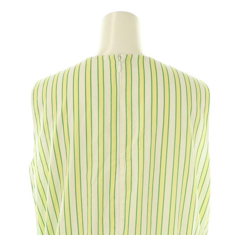 OBLI グリーンストライプワンピース ozzon ストライプ柄ワンピース